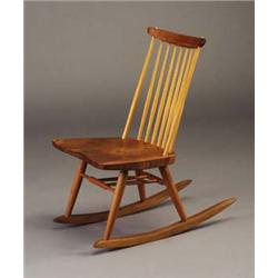 Unusual GEORGE NAKASHIMA spindle-back rocker
