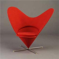 VERNOR PANTON Heart Chair upholstered in orig
