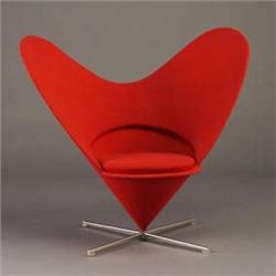 VERNOR PANTON Heart Chair upholstered in orig