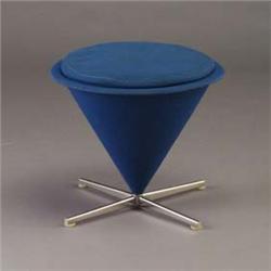 Rare VERNOR PANTON Cone stool upholstered in