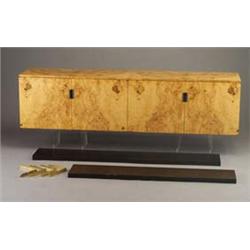 DUNBAR oak burl veneer wall-hanging sideboard