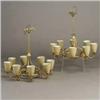 Image 1 : Pair of seven-light chandeliers designed by T
