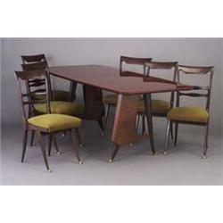 Mahogany dining table attributed to OSVALDO B