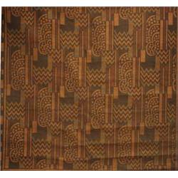 Art Deco reversible room-size sisal rug with