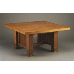 COX & WALTERS oak veneer writing table, c. 19
