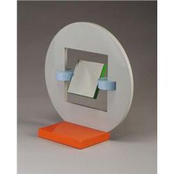 Memphis geometric tabletop mirror of orange,