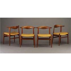 Set of four fine and rare HANS WEGNER for JOH