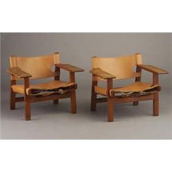 Pair of BORGE MOGENSEN for FEDERICIA STOLEFAB