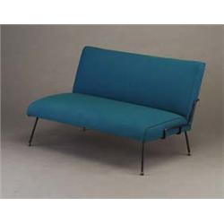 GRETTA GROSSMAN settee with turquoise wool up
