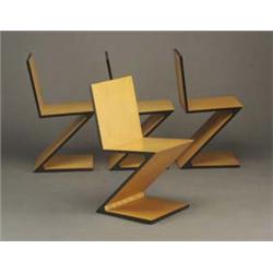 Set of four GERRIT RIETVELDT designed "Zig-Za