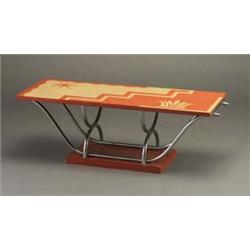 Fine and unusual Art Deco coffee table design