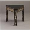Image 1 : French Art Deco parcel gilt end table with a