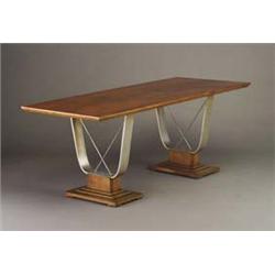 Mid-century rectangular dining table with mah