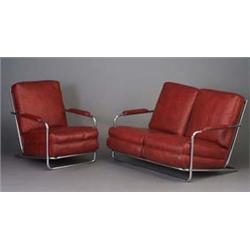 GILBERT ROHDE for TROY SUNSHADE chrome settee