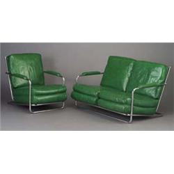 GILBERT ROHDE for TROY SUNSHADE chrome settee