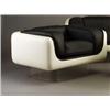 Pair of STEELCASE white fiberglass cube chair