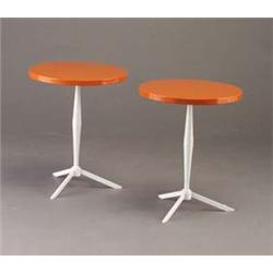 Pair of circular side tables, possibly 1980's