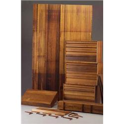 ROYAL modular wall system with rosewood venee