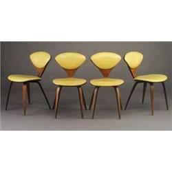 Four CHERNER for PLYCRAFT dining chairs of wa