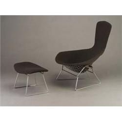 HARRY BERTOIA for KNOLL "Bird" chair and otto