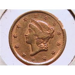 1851 $1 Gold Piece XF45