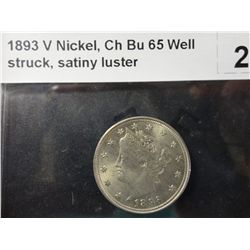1893 BU MS-65 V NICKLE