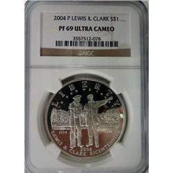 2004P LEWIS-CLARK DOLLAR NGC PF69 UC