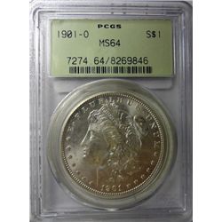 1901-O MORGAN DOLLAR PCGS MS64 GREEN LABEL