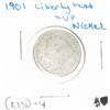Image 1 : 1901 LIBERTY HEAD "V" NICKEL *GOOD-4 GRADE*!!
