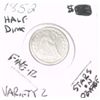 Image 1 : 1852 LIBERTY SEATED HALF DIME SILVER VARIETY 2 *EXTREMELY RARE FINE GRADE - STARS ON OBVERSE*!!