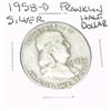Image 1 : 1958-D FRANKLIN HALF SILVER DOLLAR *PLEASE LOOK AT PICTURE TO DETERMINE GRADE - NICE COIN*!!
