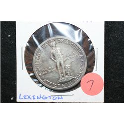 1925 Lexington Concord Sesquicentennial Patriot Commerative Half Dollar; XF
