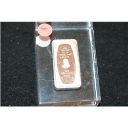 1972 Father's Day Silver Ingot Paperweight; 1000 Grains Solid Sterling Silver; The Franklin Mint