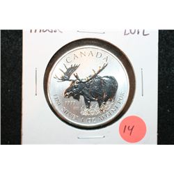 2012 Canada "Moose" $5 Foreign Coin; 9999 Fine Silver 1 Oz.