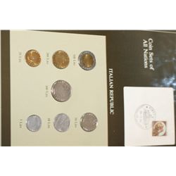 Italian Republic; Coin Sets of All Nations W/Postal Stamp Dated 1984