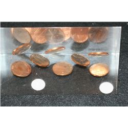 1959-D Lincoln Penny Paperweight; Lot of 8