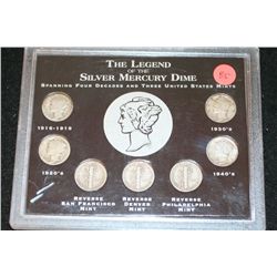 The Legend of the Silver Mercury Dime; Spanning Four Decades and Three US Mints; Lot of 7