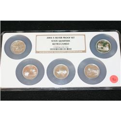 2004-S US State Quarter Proof Set; Silver; NGC Graded Ultra Cameo