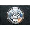 Image 2 : Mark McGwire #25 Silver Round; Single Season Home Run Record; .999 Fine Silver 1 Oz.