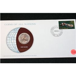 1983 Cook Islands; Coins of All Nations W/Postal Stamp Dated 1983