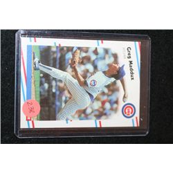 1988 MLB Fleer Greg Maddux Chicago Cubs Baseball Trading Card