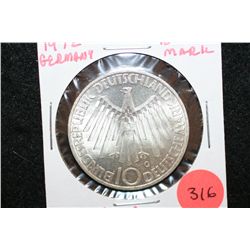1972 German Olympic 10 Mark Foreign Coin