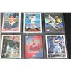 Image 1 : Various MLB Baseball Trading Cards; Various Dates, Players & Teams; Lot of 6