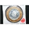 Image 1 : Caesars Palace Las Vegas NV Limited Edition Two-Tone $10 Gaming Token; .999 Fine Silver .60% Oz. ASW