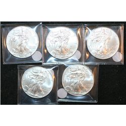 2012 Silver Eagle $1; Lot of 5
