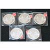 Image 2 : 2012 Silver Eagle $1; Lot of 5