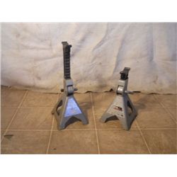 Two Sears 3 Ton Grey Jack Stands