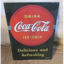 Metal Coca- Cola Advertising Sign