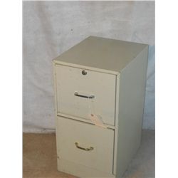 Tan 2 Drawer 28" Tall  Filing Cabinet