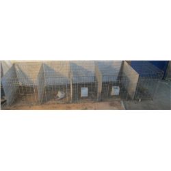5 Bank Small Animal Cage W/ 4 Feeders